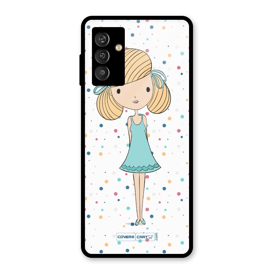 Cute Girl Glass Back Case for Galaxy M13