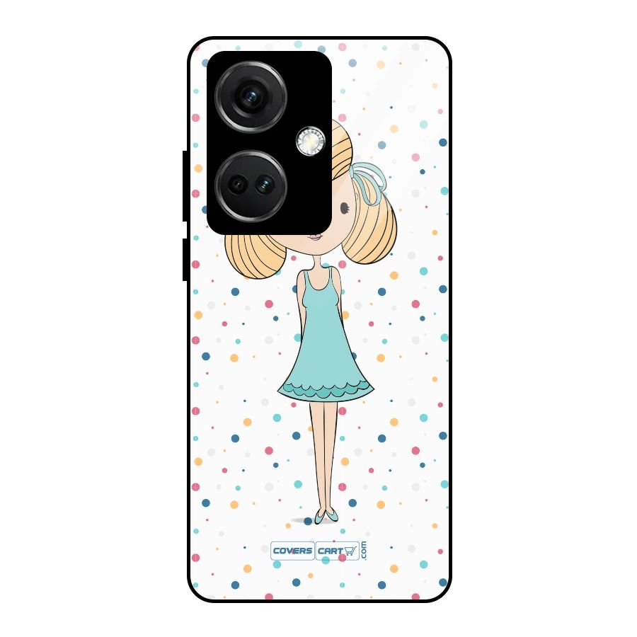 Cute Girl Glass Back Case for OnePlus Nord CE 3 5G