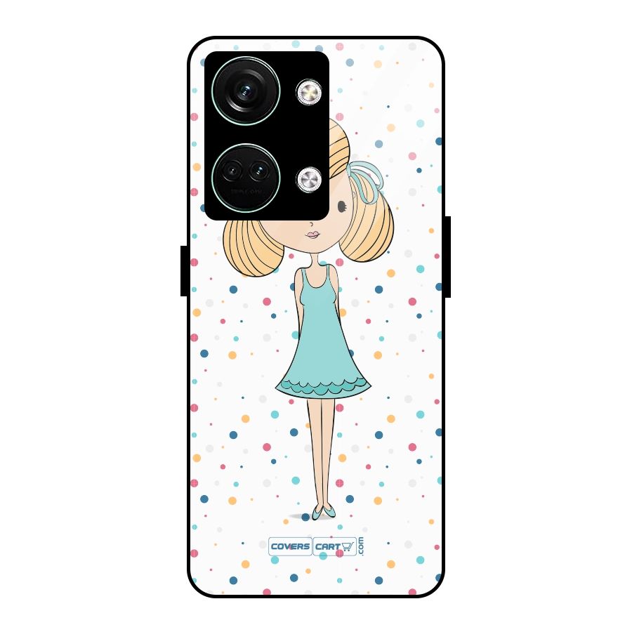 Cute Girl Glass Back Case for Oneplus Nord 3