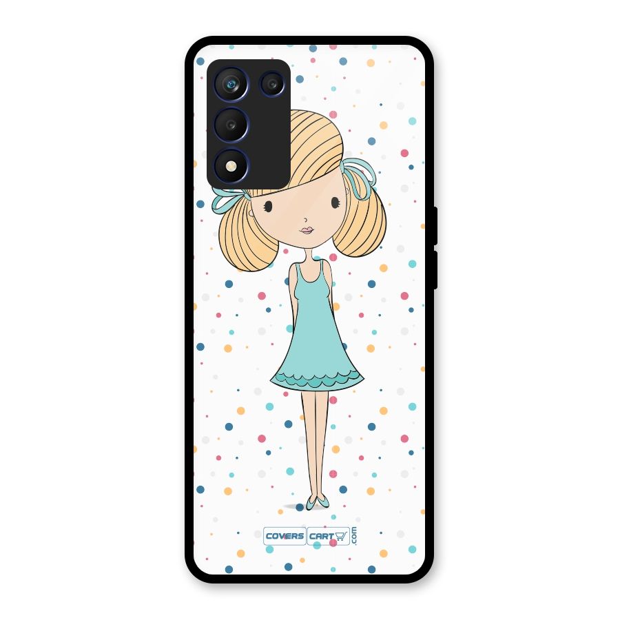 Cute Girl Glass Back Case for Realme 9 5G Speed