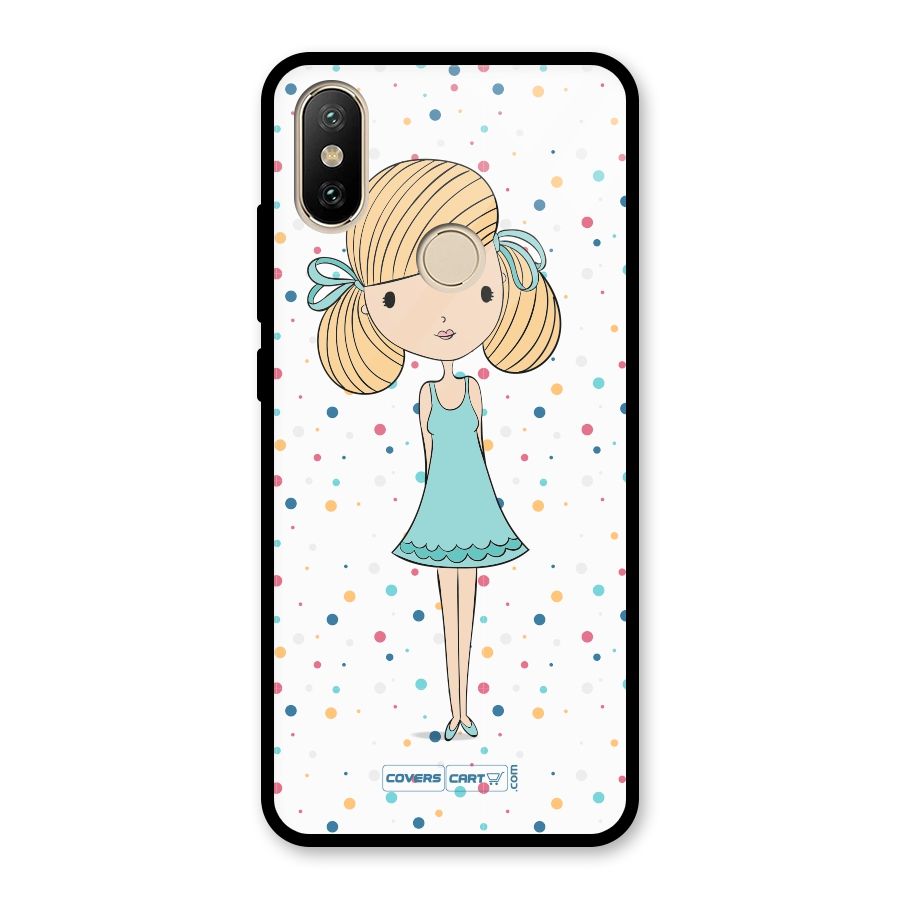 Cute Girl Glass Back Case for Redmi A2