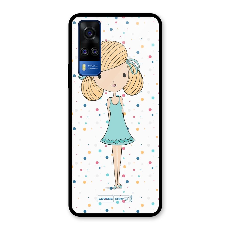 Cute Girl Glass Back Case for Vivo Y31