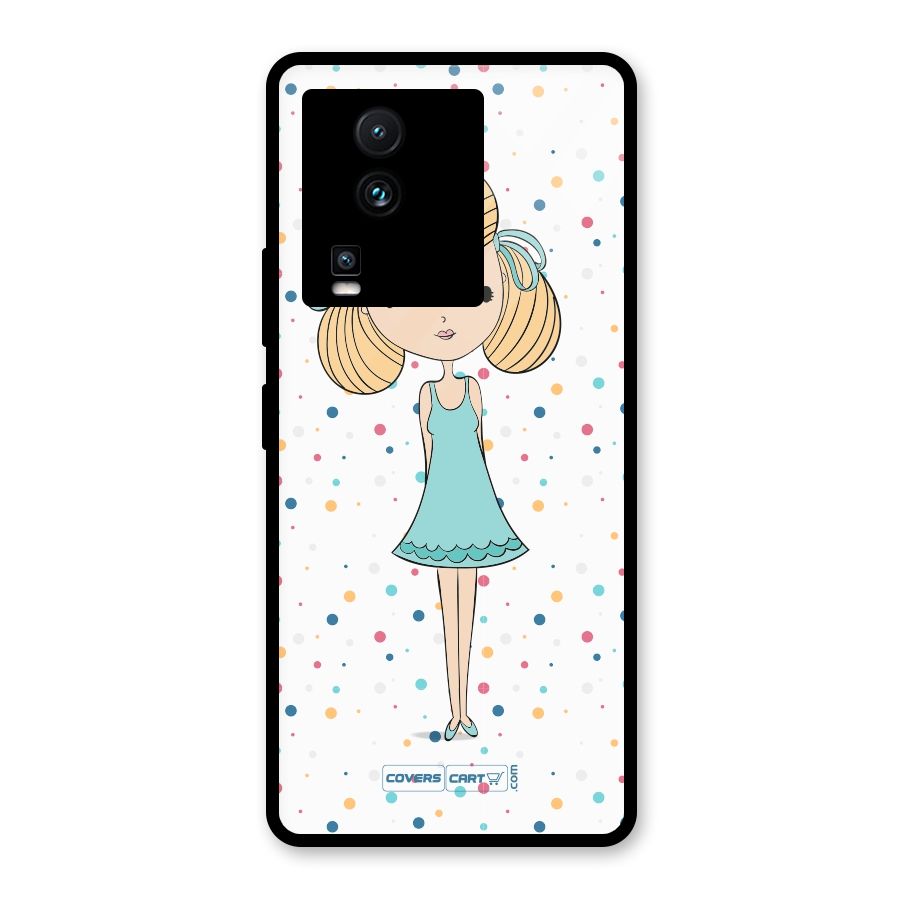 Cute Girl Glass Back Case for Vivo iQOO Neo 7 Pro