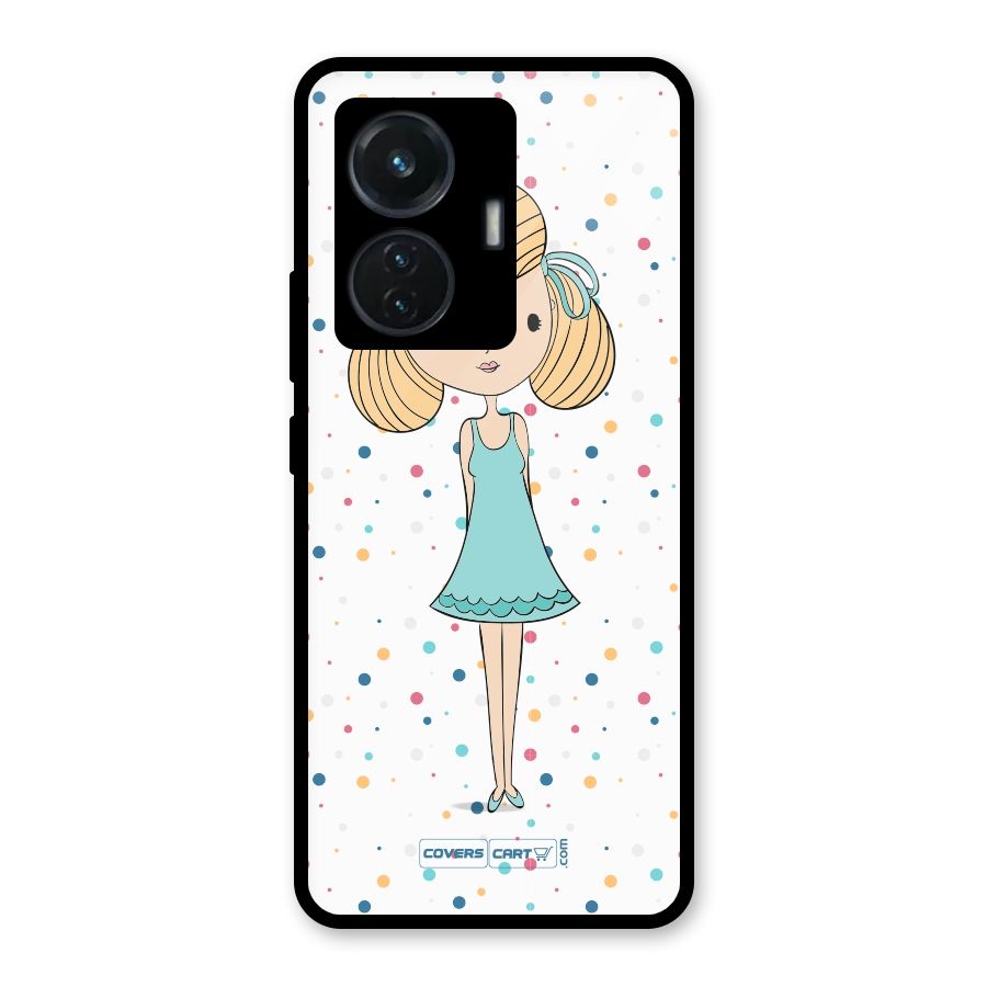 Cute Girl Glass Back Case for iQOO Z6 44W