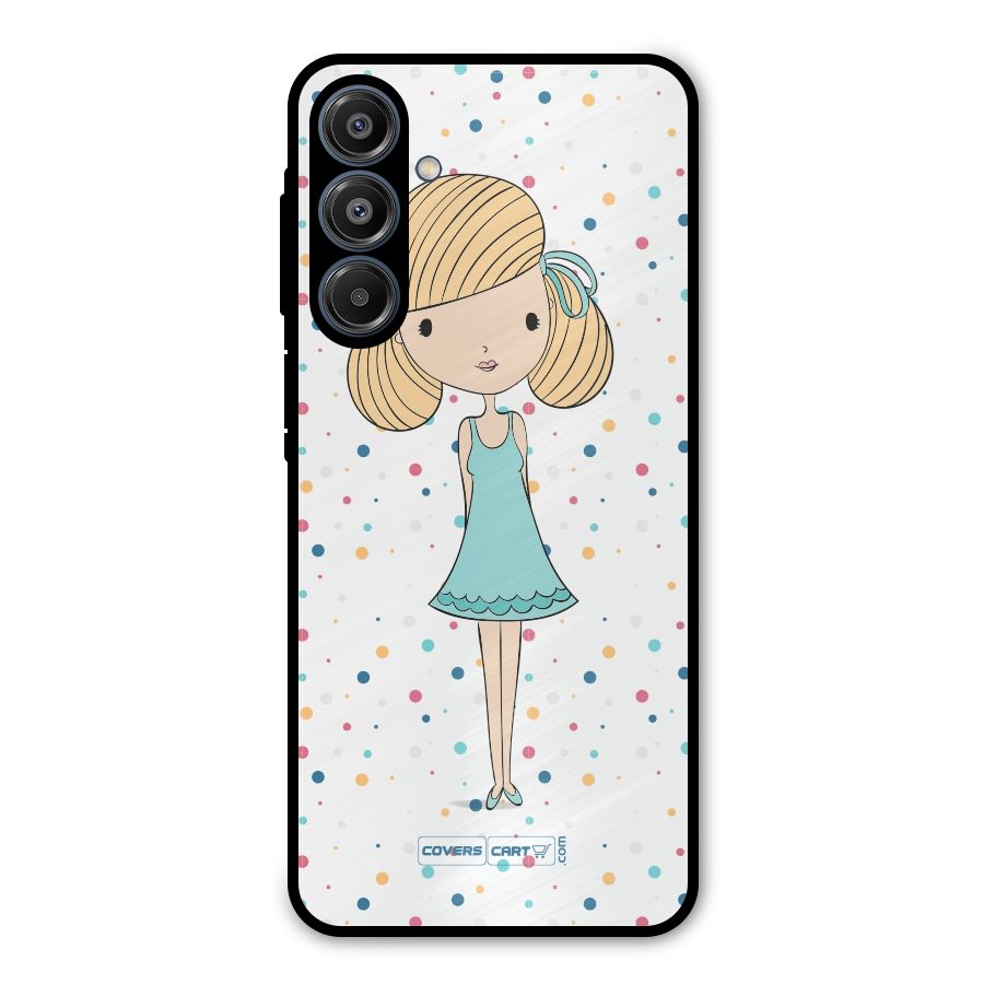 Cute Girl Metal Back Case for Galaxy A16 5G