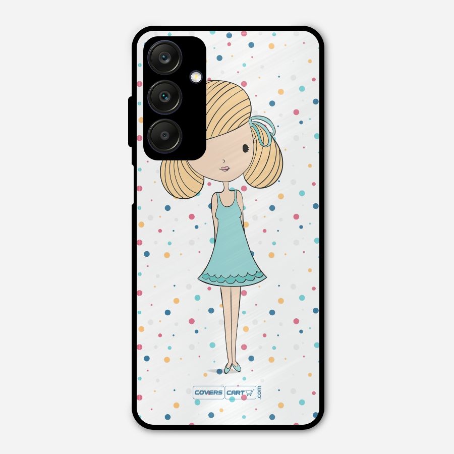 Cute Girl Metal Back Case for Galaxy A25 5G
