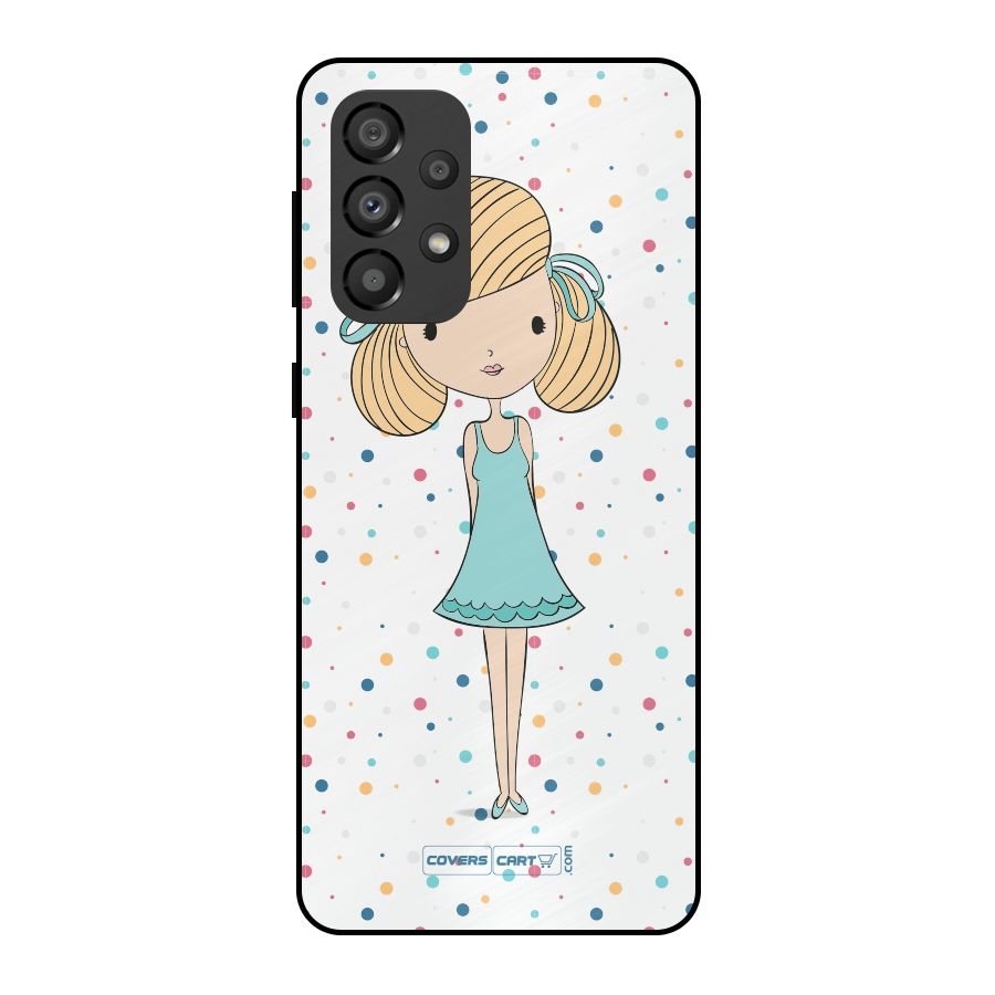 Cute Girl Metal Back Case for Galaxy A33 5G