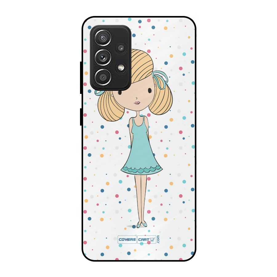 Cute Girl Metal Back Case for Galaxy A52s 5G