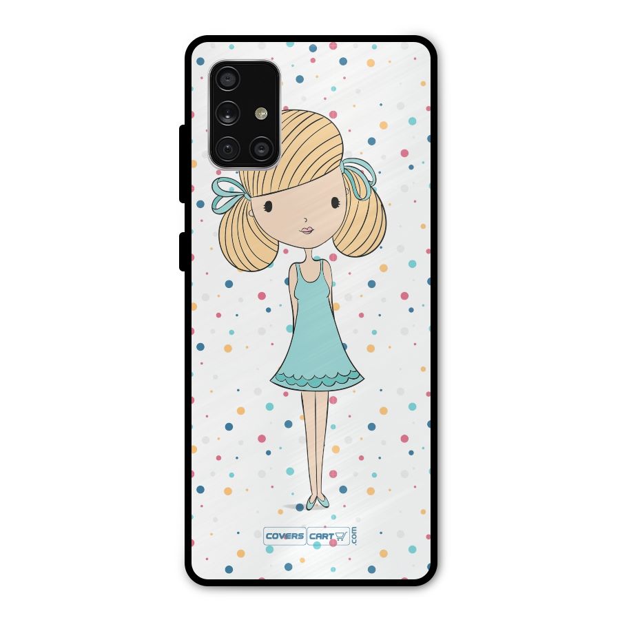 Cute Girl Metal Back Case for Galaxy A71