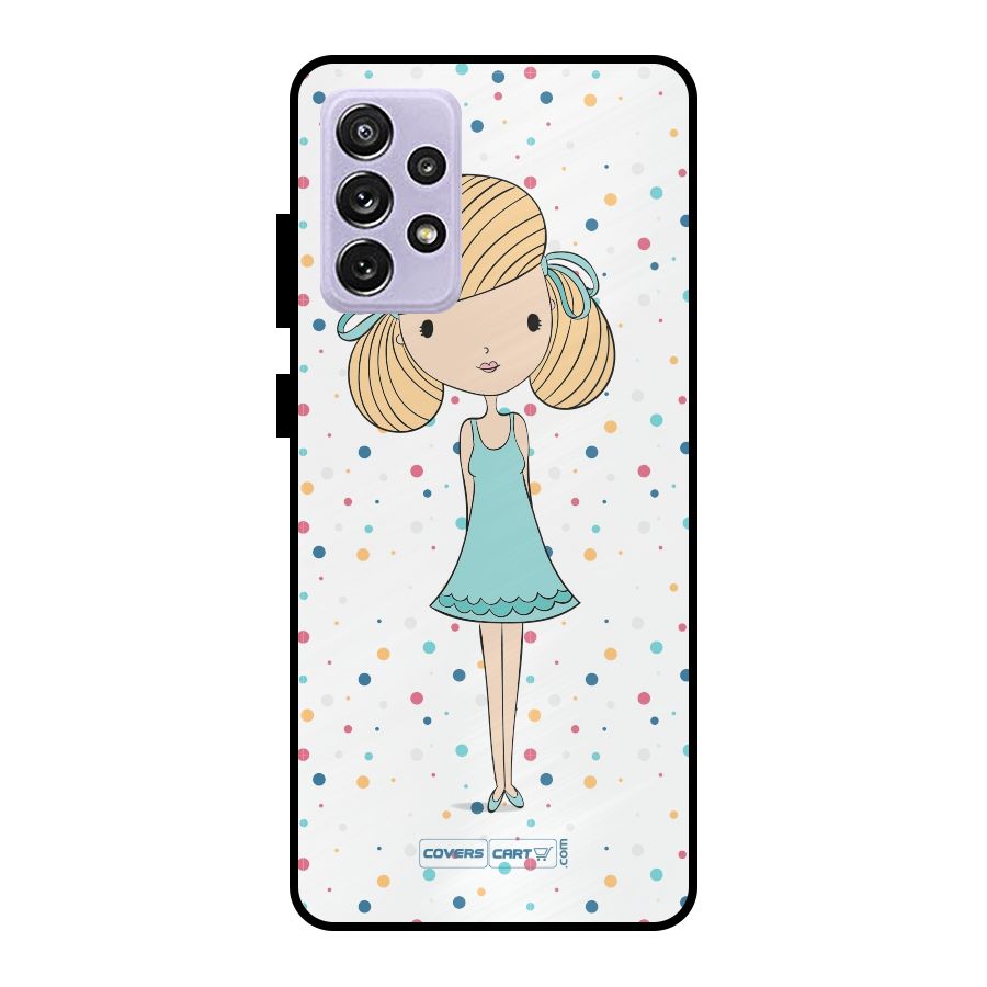 Cute Girl Metal Back Case for Galaxy A72