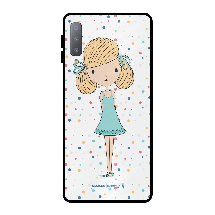 Cute Girl Metal Back Case for Galaxy A7 (2018)