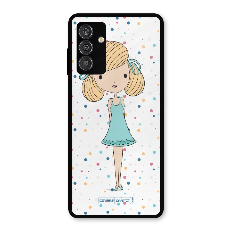 Cute Girl Metal Back Case for Galaxy F13