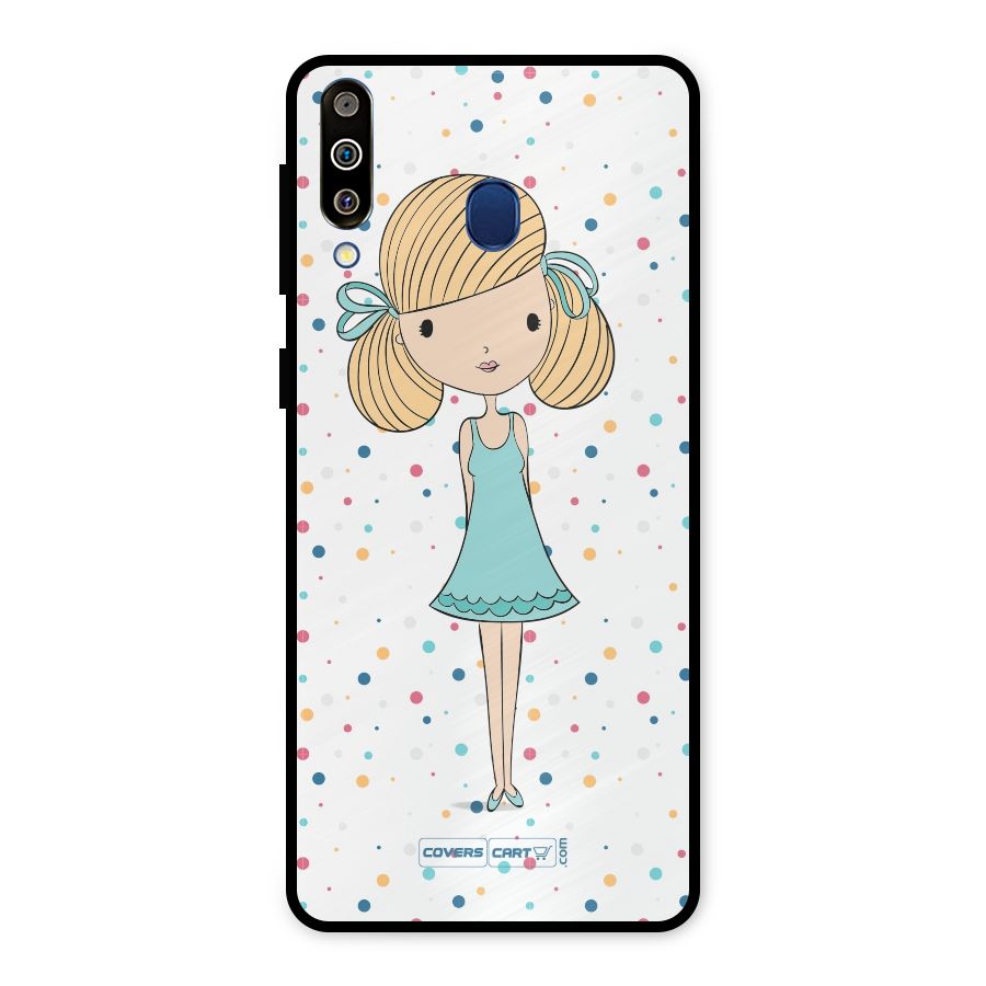 Cute Girl Metal Back Case for Galaxy M30
