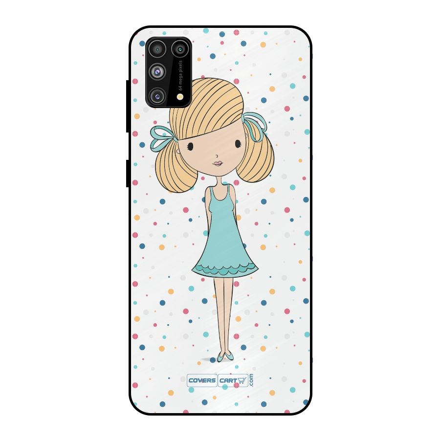 Cute Girl Metal Back Case for Galaxy M31