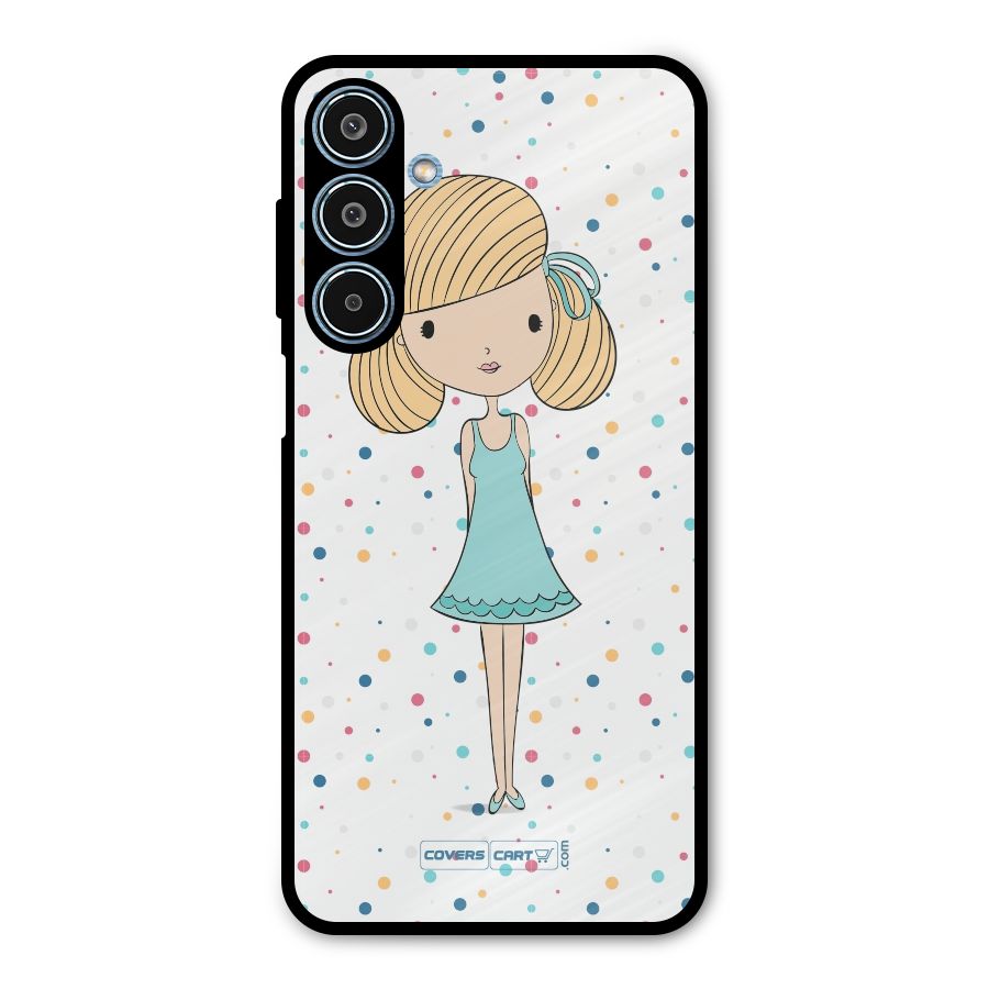 Cute Girl Metal Back Case for Galaxy M35