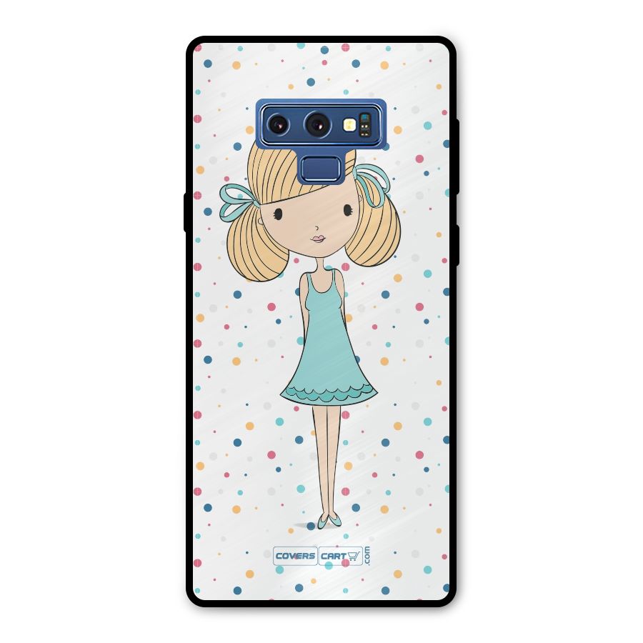 Cute Girl Metal Back Case for Galaxy Note 9