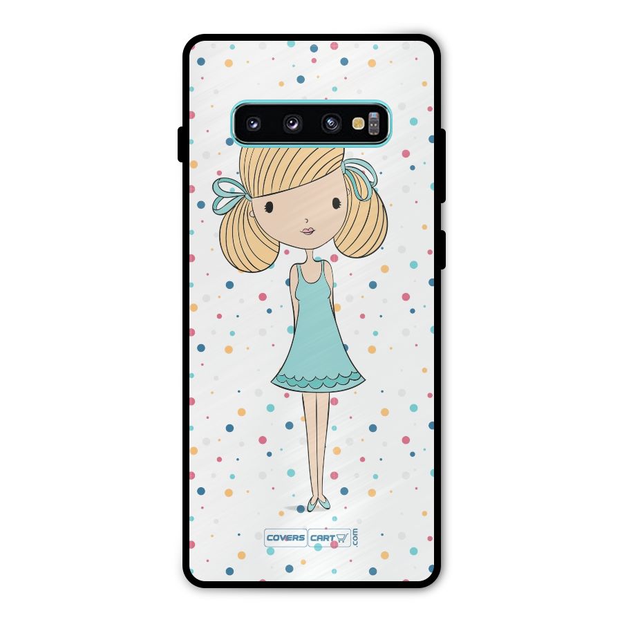 Cute Girl Metal Back Case for Galaxy S10 Plus