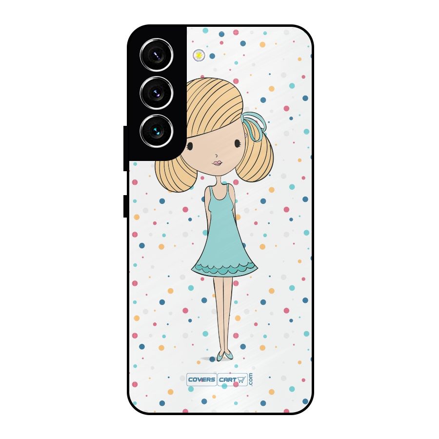Cute Girl Metal Back Case for Galaxy S22 5G