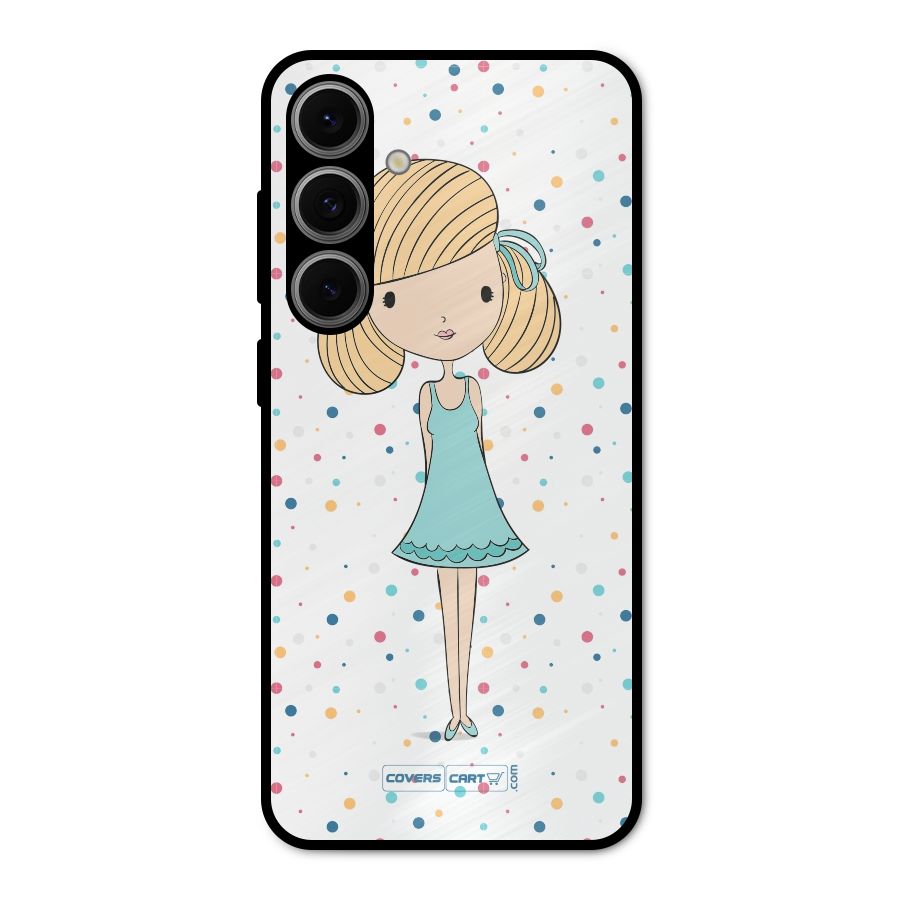 Cute Girl Metal Back Case for Galaxy S24 FE