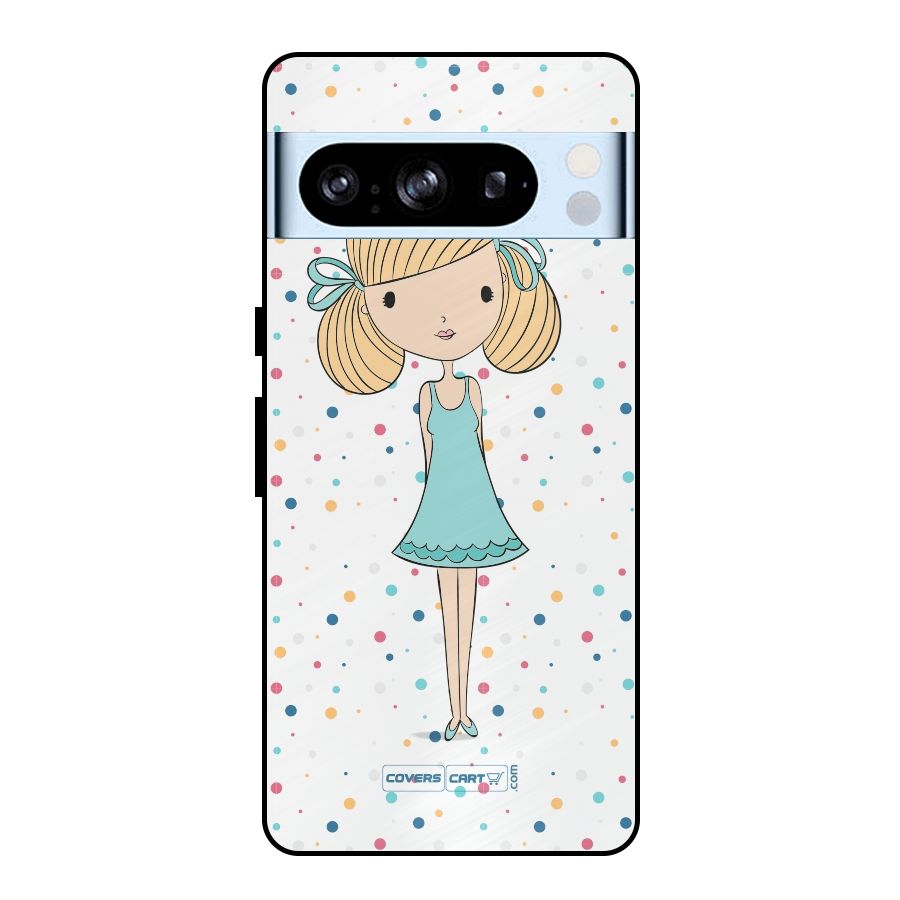 Cute Girl Metal Back Case for Google Pixel 8 Pro