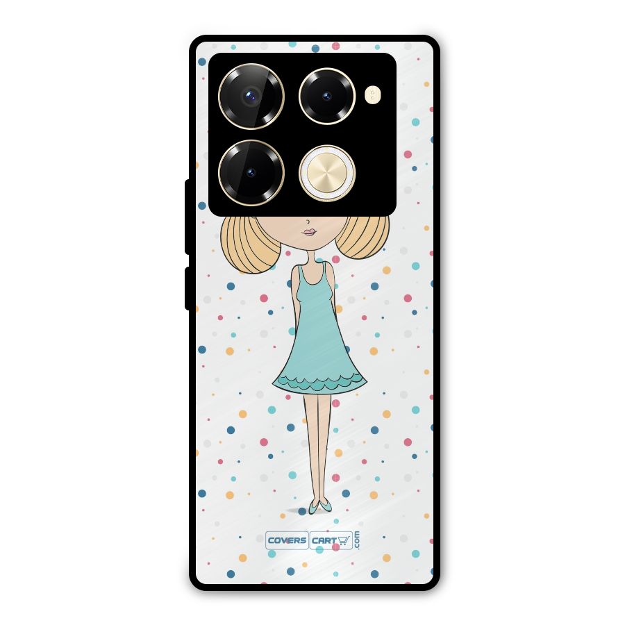 Cute Girl Metal Back Case for Infinix Note 40 Pro Plus