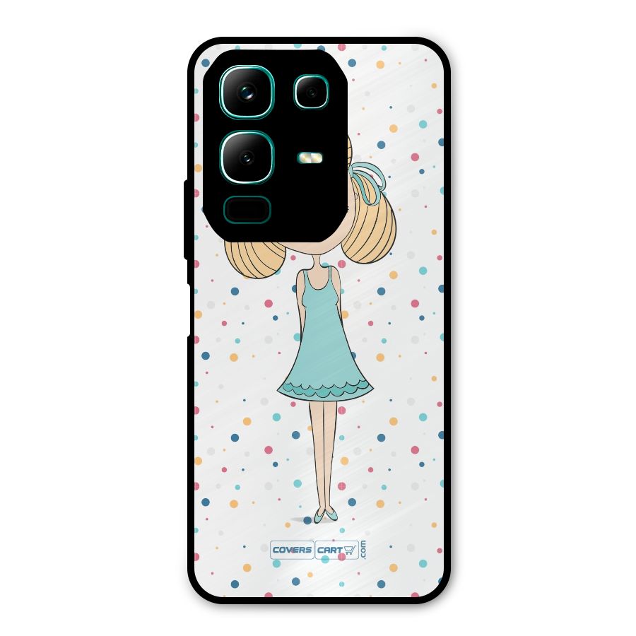 Cute Girl Metal Back Case for Infinix Note 50x