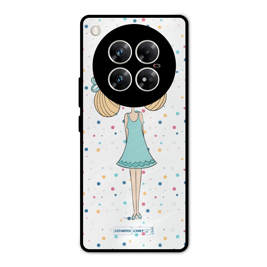 Cute Girl Metal Back Case for Infinix Zero 40 5G