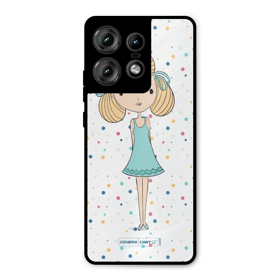 Cute Girl Metal Back Case for Motorola Edge 50 Pro