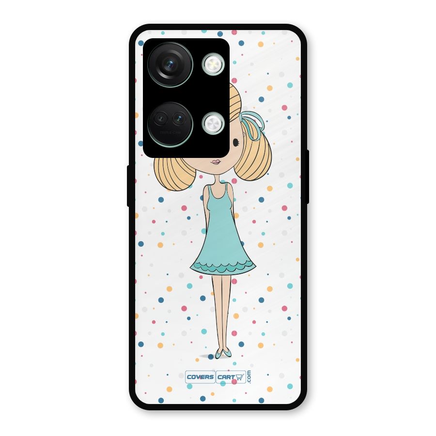Cute Girl Metal Back Case for OnePlus Nord 3