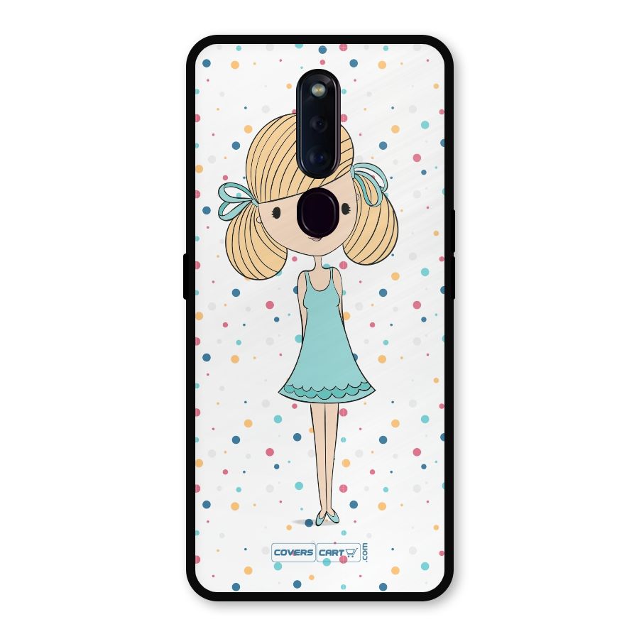 Cute Girl Metal Back Case for Oppo F11 Pro