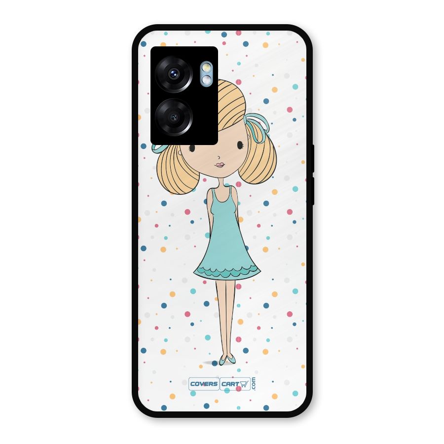 Cute Girl Metal Back Case for Oppo K10 (5G)