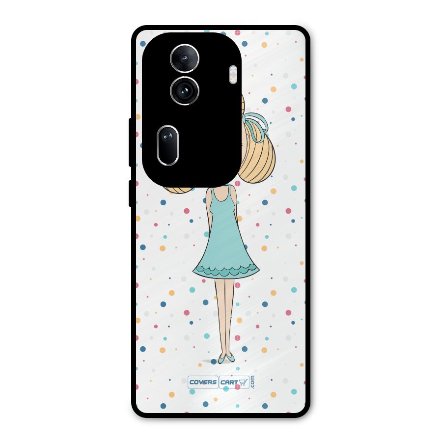 Cute Girl Metal Back Case for Oppo Reno11 Pro 5G