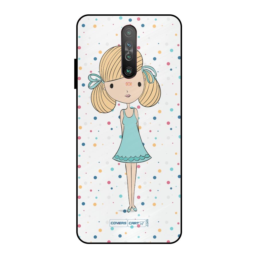 Cute Girl Metal Back Case for Poco X2