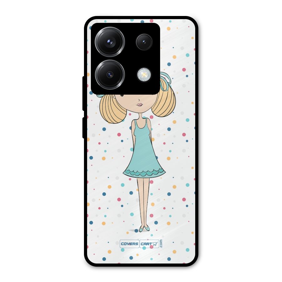 Cute Girl Metal Back Case for Poco X6