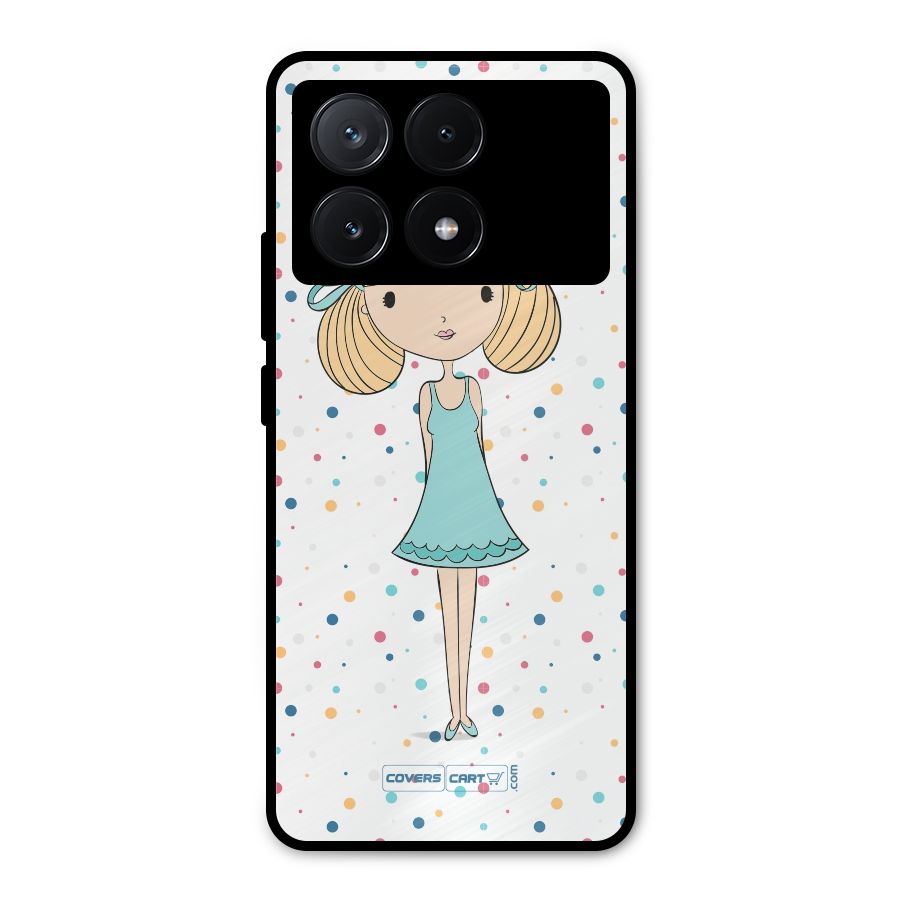 Cute Girl Metal Back Case for Poco X6 Pro