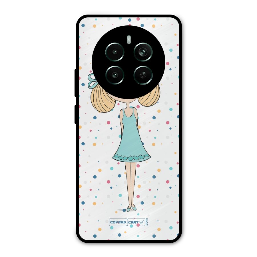 Cute Girl Metal Back Case for Realme 12 Pro Plus