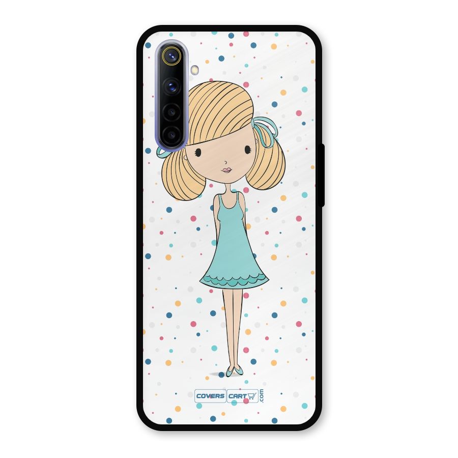 Cute Girl Metal Back Case for Realme 6