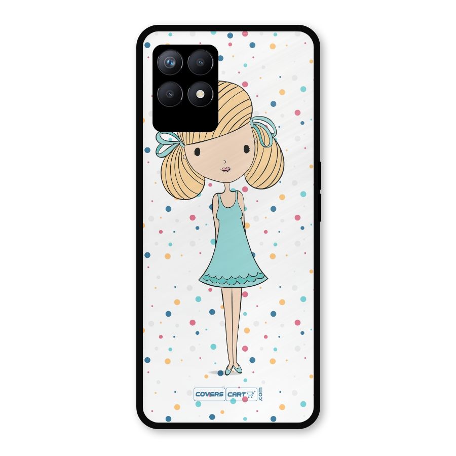 Cute Girl Metal Back Case for Realme 8i