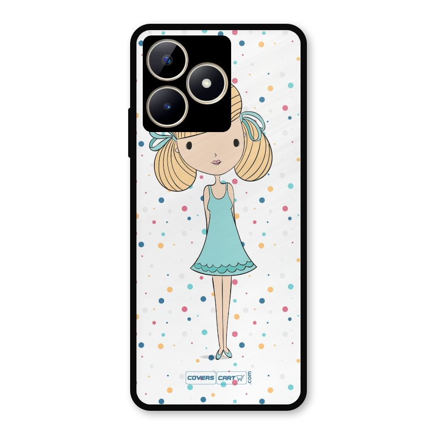 Cute Girl Metal Back Case for Realme C53