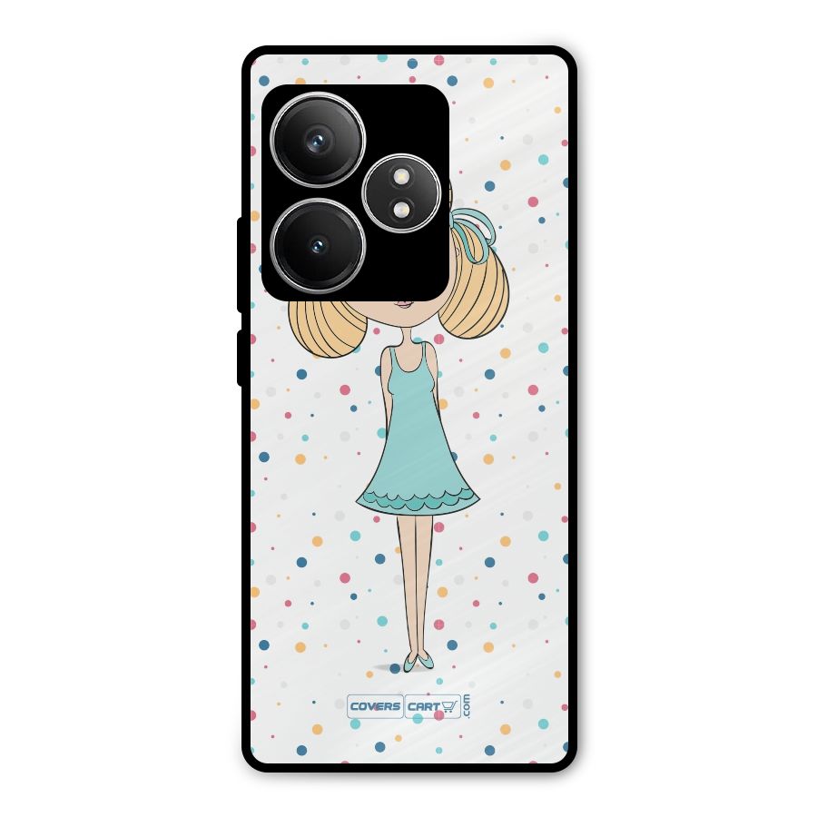 Cute Girl Metal Back Case for Realme GT 6T