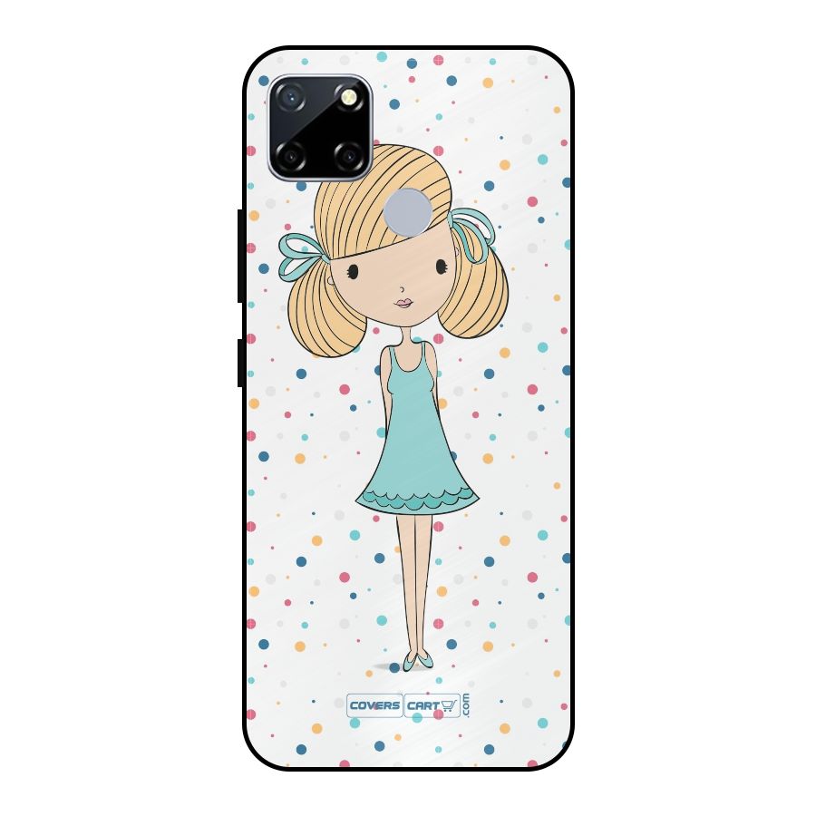 Cute Girl Metal Back Case for Realme Narzo 20