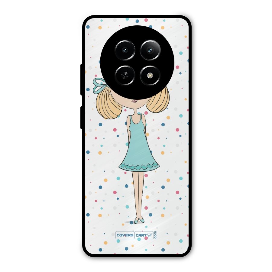Cute Girl Metal Back Case for Realme Narzo 70x 5G