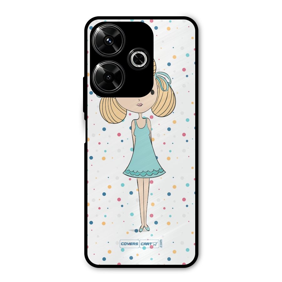 Cute Girl Metal Back Case for Redmi 13 5G