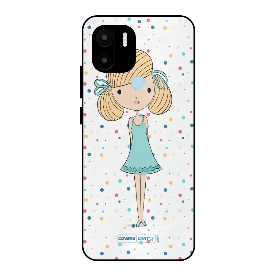 Cute Girl Metal Back Case for Redmi A1+