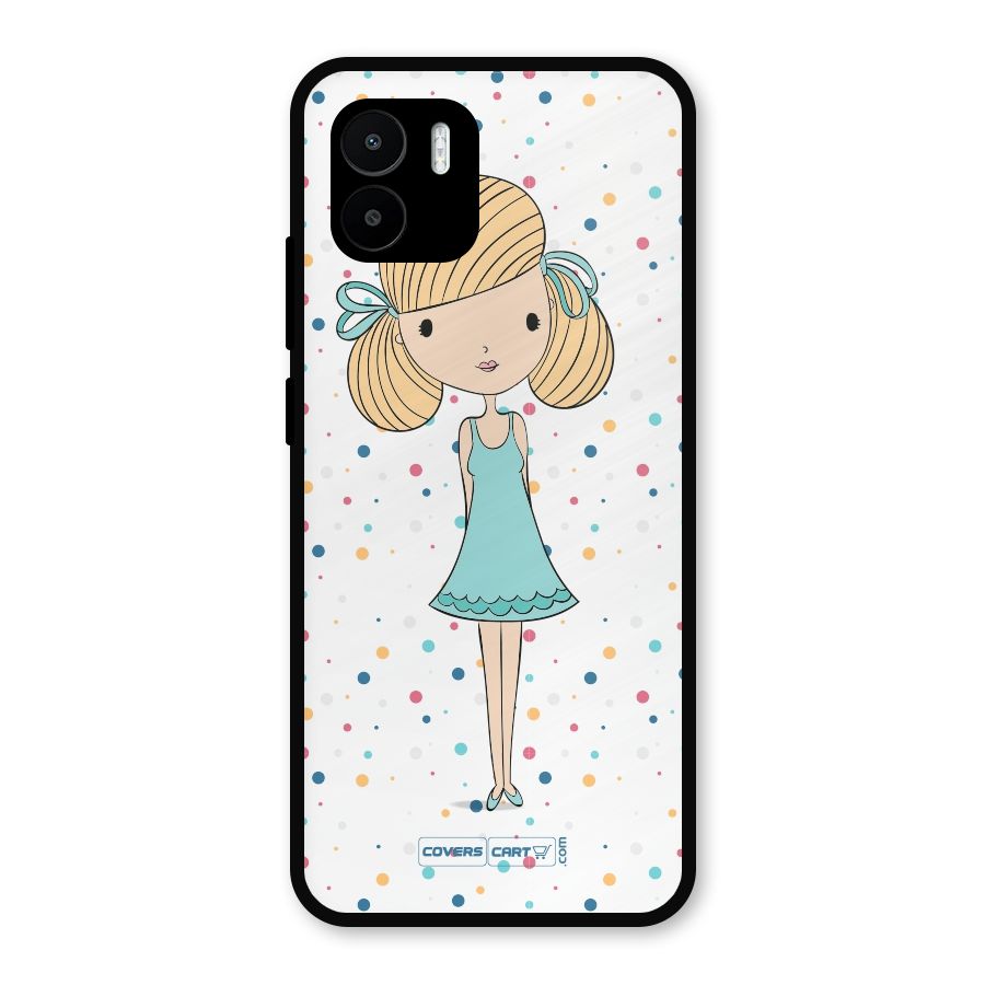 Cute Girl Metal Back Case for Redmi A2