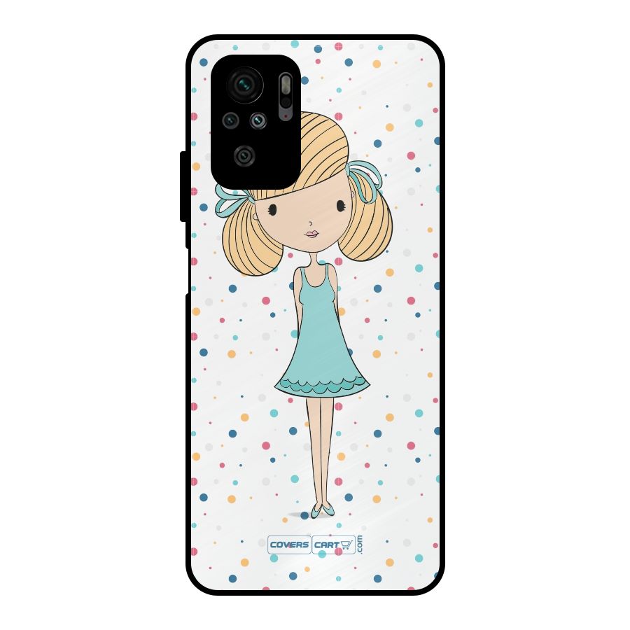 Cute Girl Metal Back Case for Redmi Note 10S