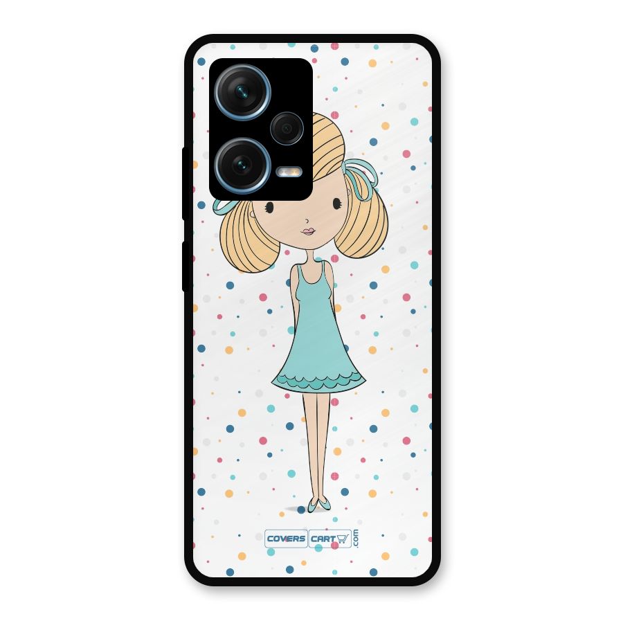 Cute Girl Metal Back Case for Redmi Note 12 Pro Plus 5G