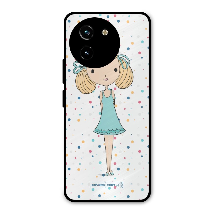 Cute Girl Metal Back Case for Vivo T3x