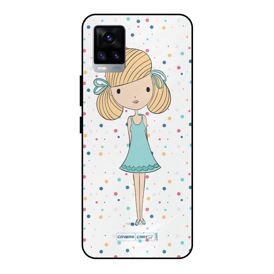 Cute Girl Metal Back Case for Vivo V20