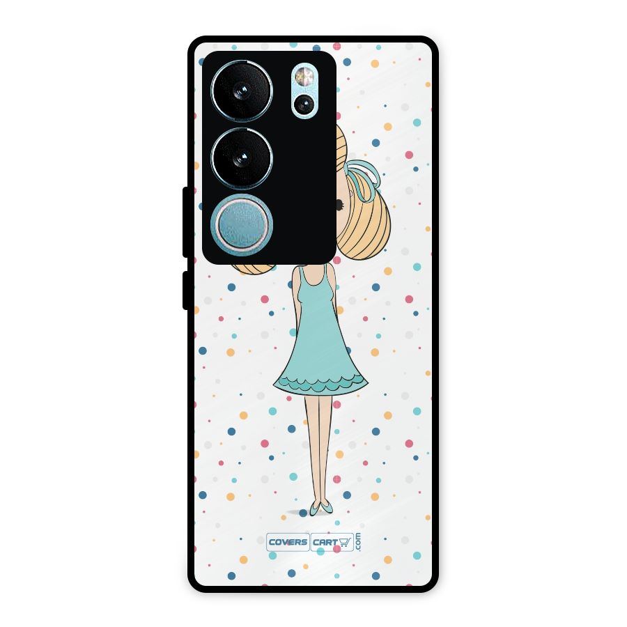 Cute Girl Metal Back Case for Vivo V29